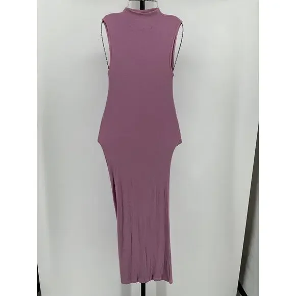 Enza Costa Silk Purple Viscose Knit Sleeveless Twist Midi Dress Size XS Dresses Enza Costa Silk Purple Viscose Knit Sleeveless Twist Midi Dress Size XS Dresses
